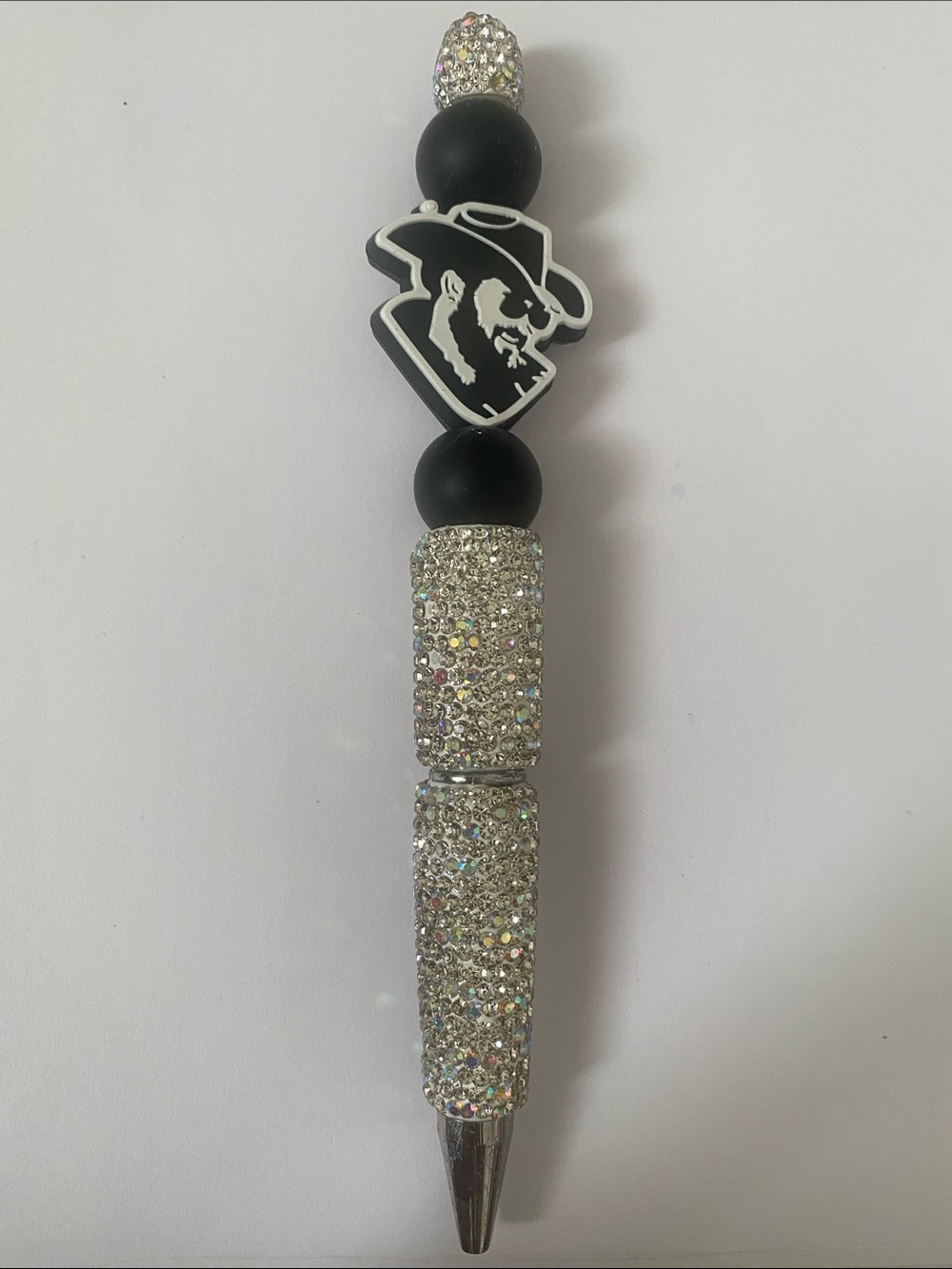 Black and Silver Rhinestone Rip from Yellowstone, Ballpoint Pen